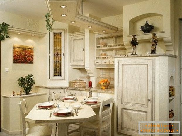 petite cuisine dans le style du design photo provençal