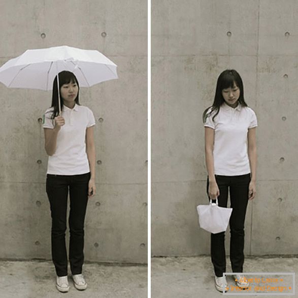 Un parapluie qui se transforme en sac