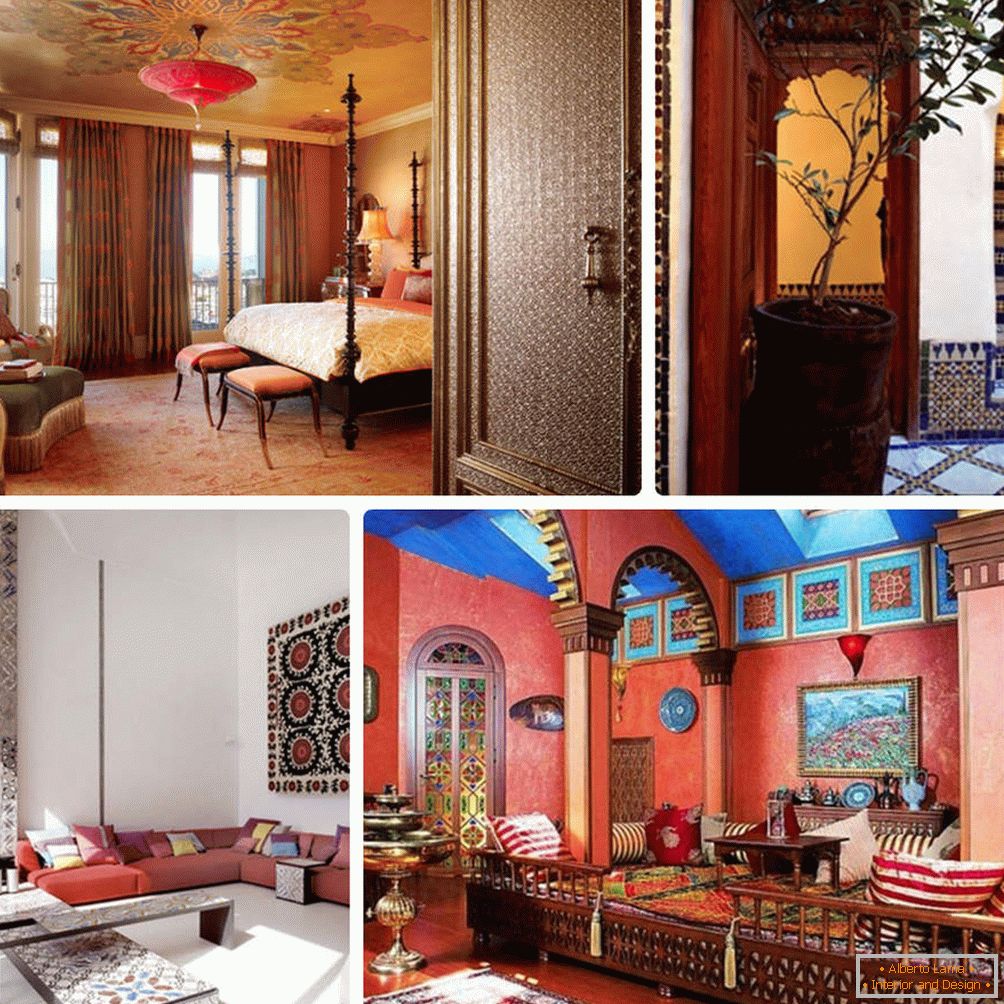 Éclairage и мебель для марокканского интерьера