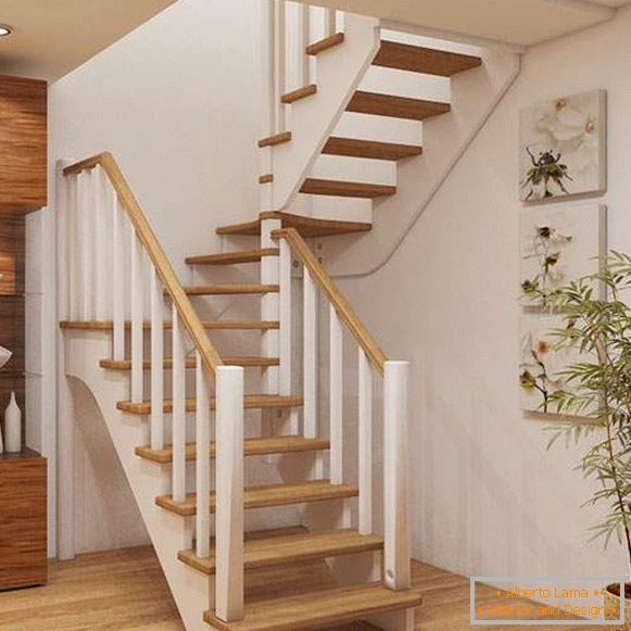 Types d'escaliers dans une maison privée de forme et de matériaux