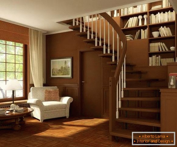 Décoration d'escaliers dans une maison privée - types d'escaliers à l'intérieur