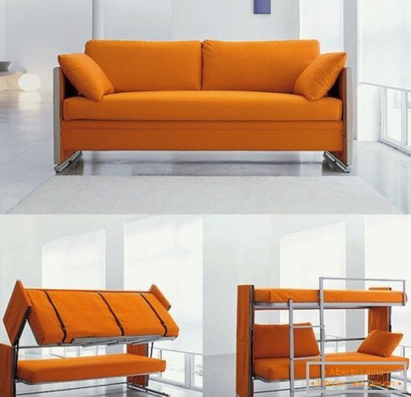 Canapé, transformable en lit superposé