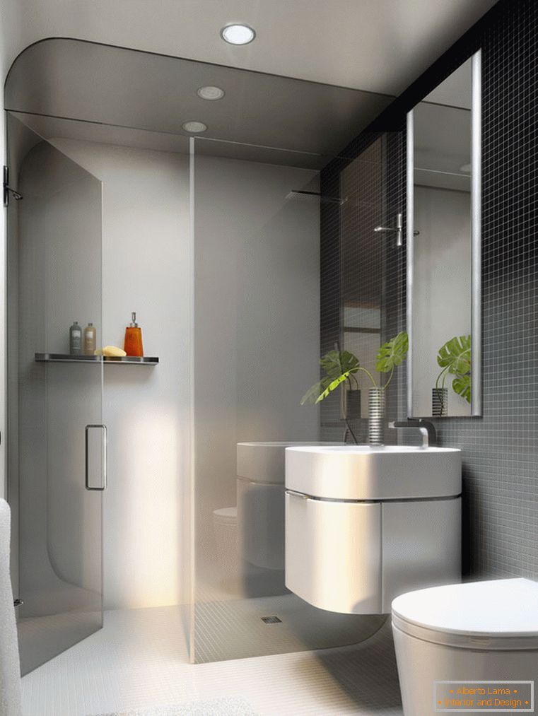 Salle de bain élégante avec douche