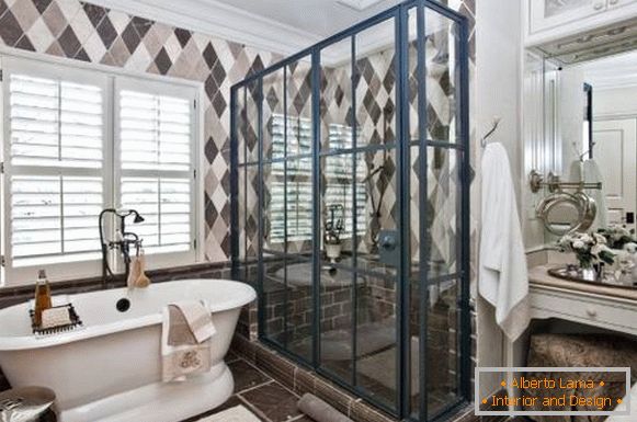 Belle douche - photo dans le design de la salle de bain
