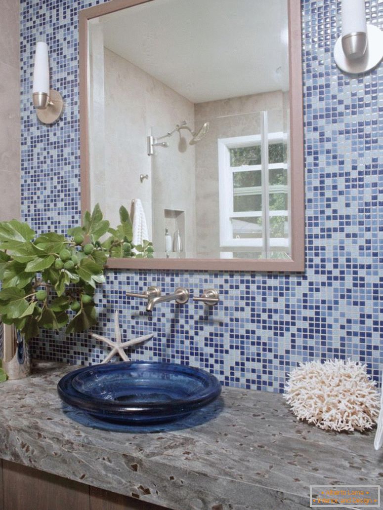 Mosaïque pour une salle de bain - 100 photos d'idées pour