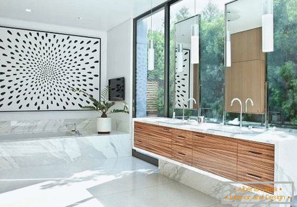 Salle de bain moderne en marbre