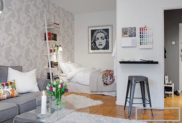 Intérieur d'un petit appartement suédois