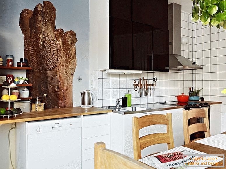 Intérieur de cuisine dans un style scandinave