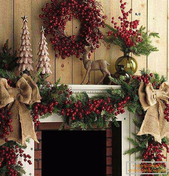 Guirlande de Noël sur une cheminée, photo 28