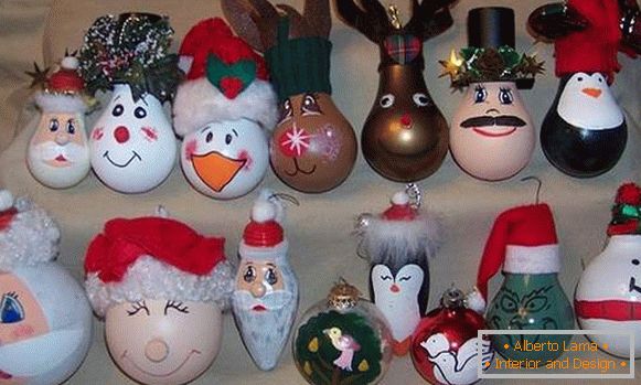 Des jouets de Noël originaux avec vos mains sur un sapin de Noël d'ampoules, фото 18