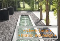 Arrangement d'un jardin moderne с бассейном