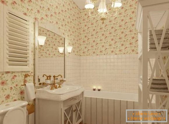 Salle de bain lumineuse de style provençal
