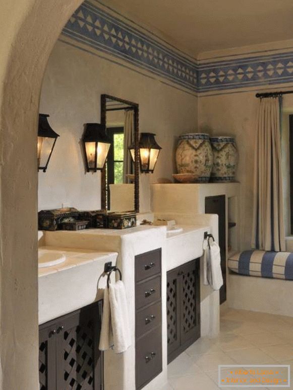 Ancienne salle de bain design en style provençal photo