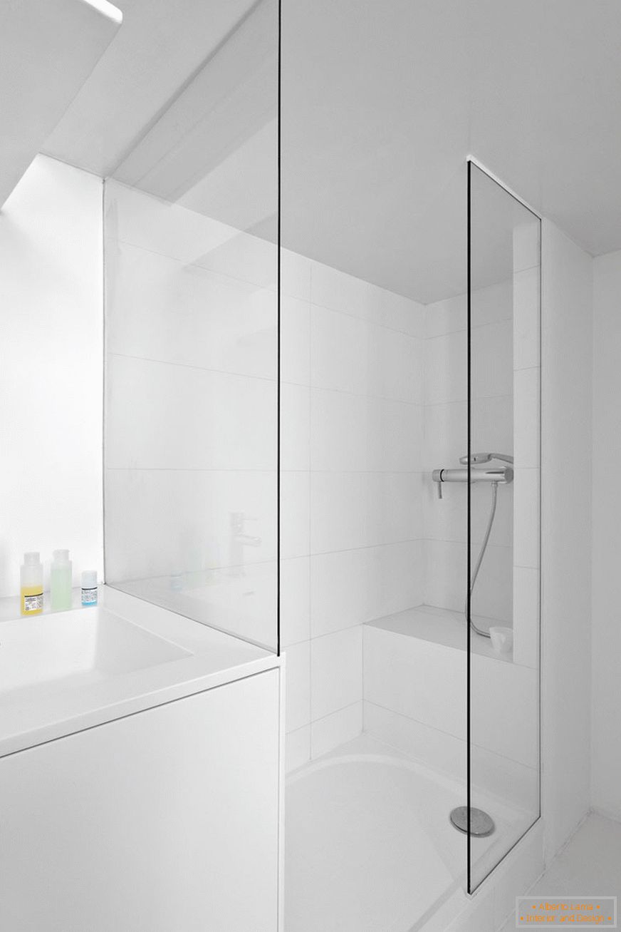 Cabine de douche en verre