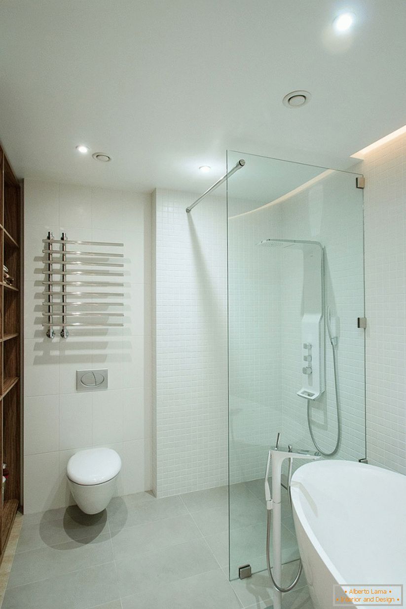 Intérieur de la salle de bain dans un spacieux appartement d'une pièce