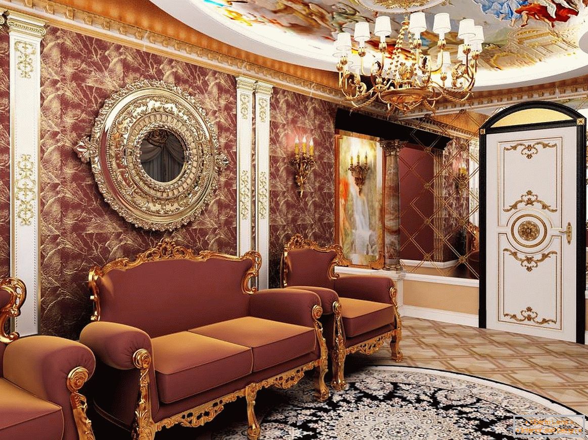 Luxueux baroque dans l'appartement de ville d'un italien prospère.