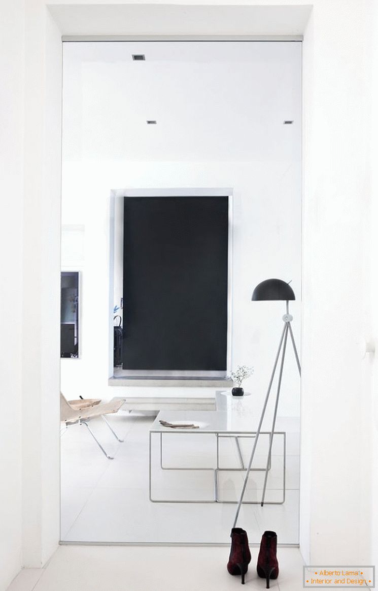 Conception d'un petit appartement en noir et blanc - фото 7