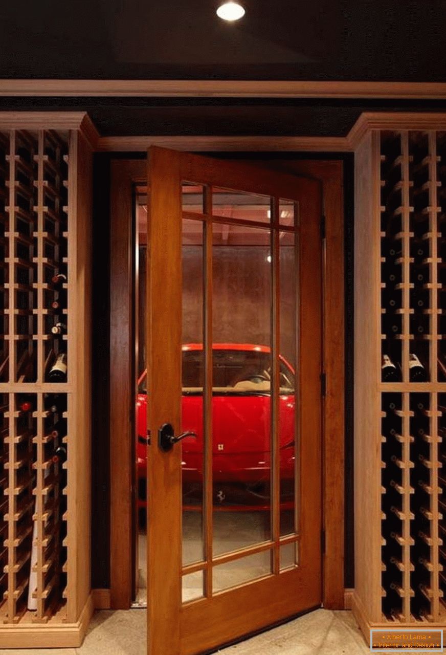 Place de parking dans la cave à vin