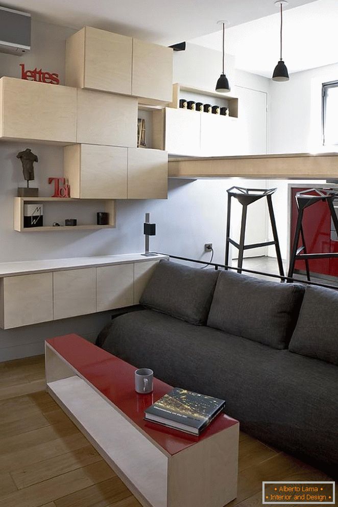 Intérieur d'un petit appartement à Paris
