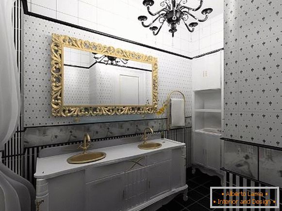 lustre pour une salle de bain dans un style classique