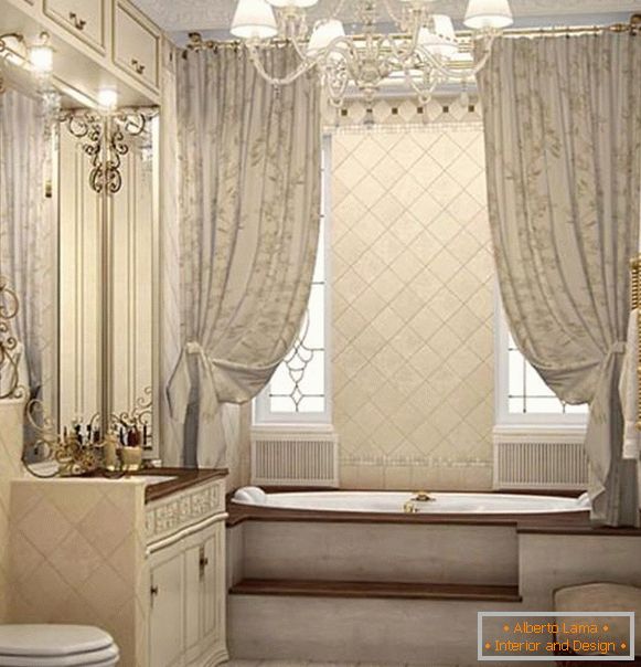 lustre pour une salle de bain dans un style classique