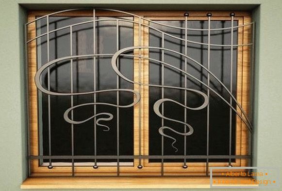 Grilles de fenêtre en métal inhabituelles pour la protection