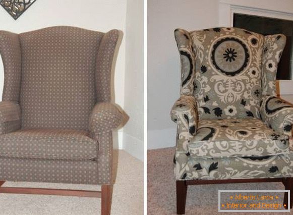Restauration de meubles rembourrés - une constriction d'une vieille chaise