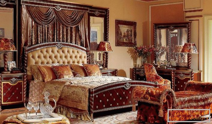 Style noble d'Empire dans sa manifestation la plus brillante dans la chambre à coucher de la famille française.