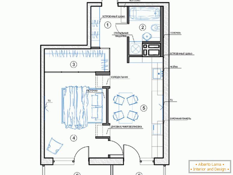 Le plan d'un petit appartement