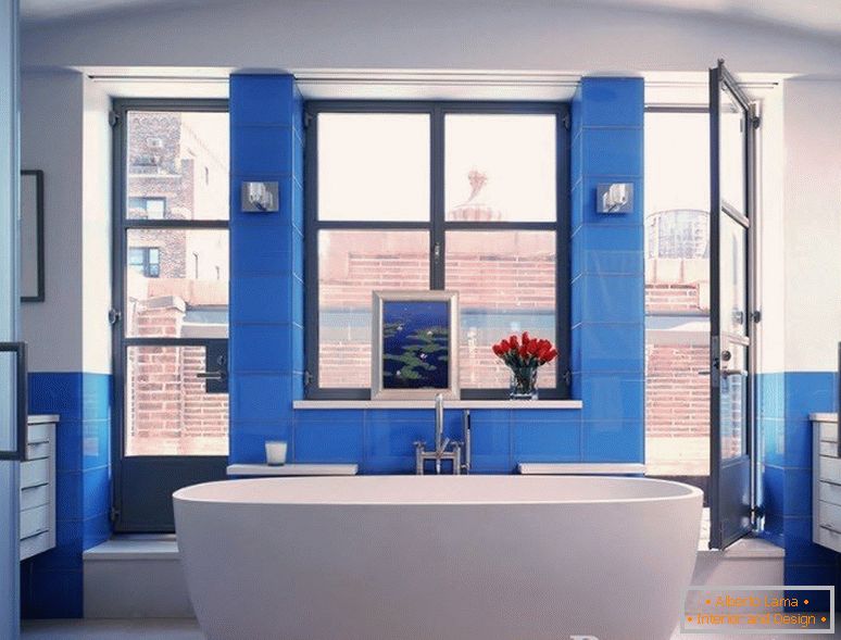 Utilisation du bleu dans la décoration de bain