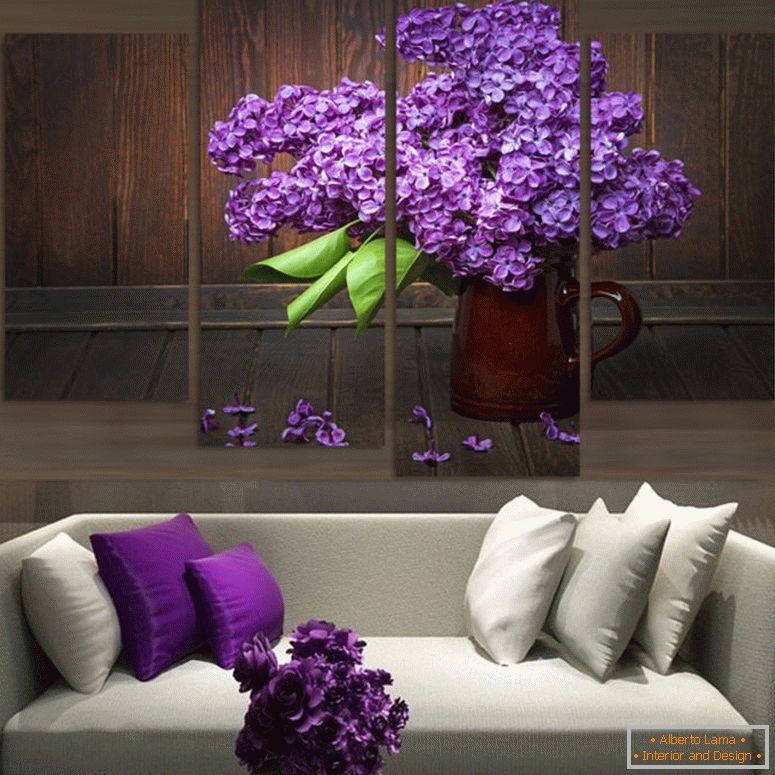 4 pièces-moderne-maison-décor-mur-art-image-pour-salon-chambre-décor-violet-font-b-lilas