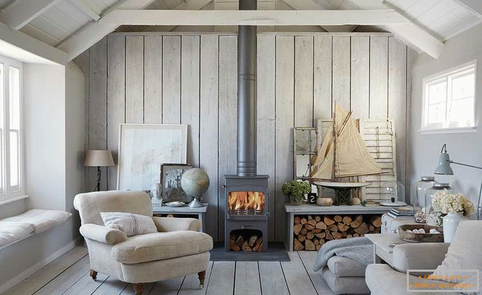 Style scandinave à l'intérieur d'une maison de campagne