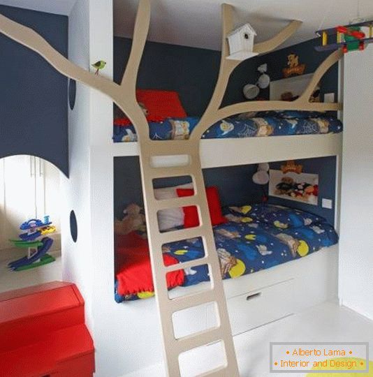 Agencement élégant de la chambre des enfants pour les garçons