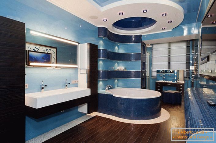 Les sanitaires pour la salle de bain sont des éviers rectangulaires et des salles de bain ovales, et le seul moyen.