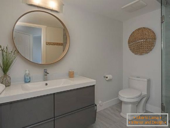 Le design moderne de la salle de bain en gris - photo 2016