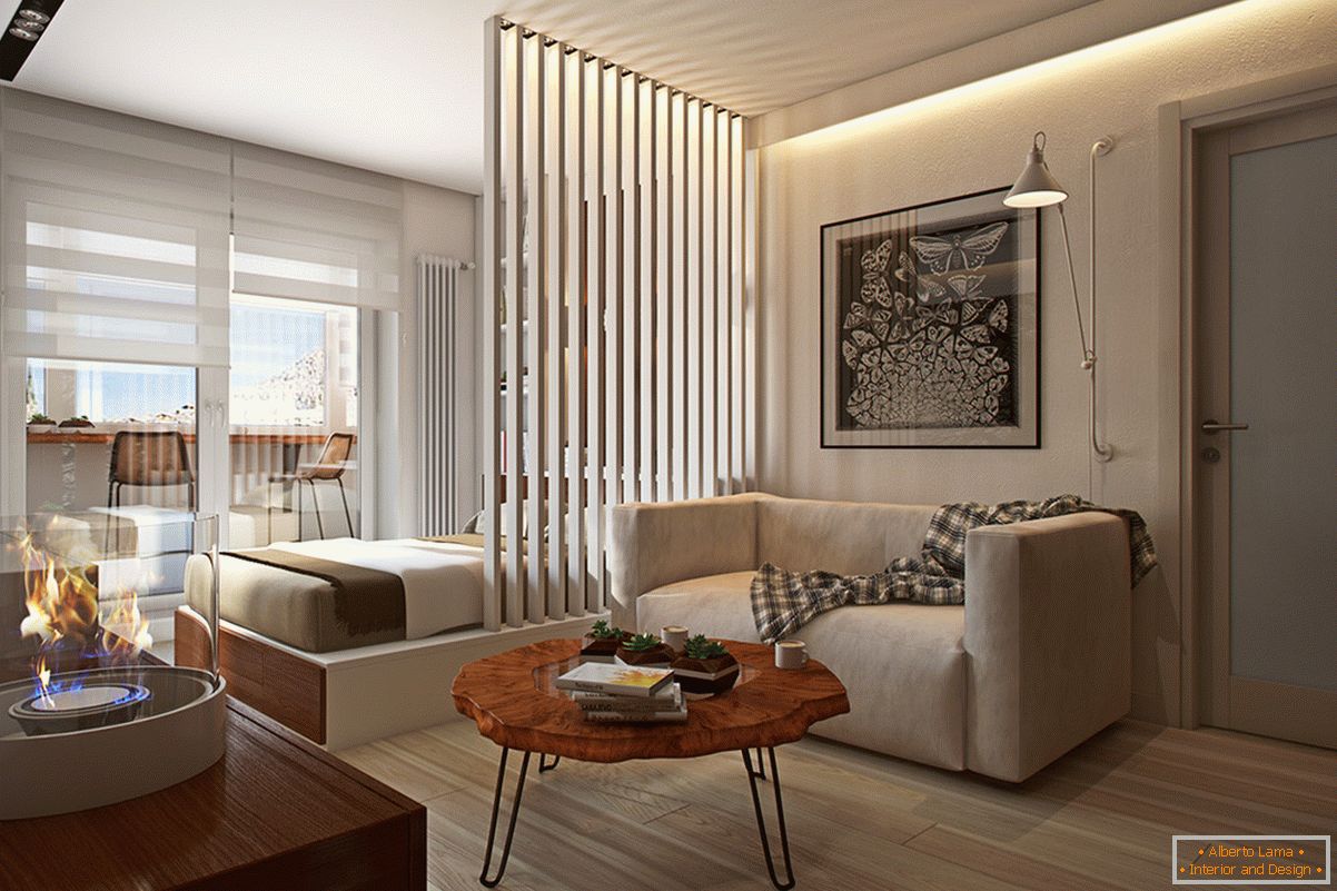 Design intérieur moderne d'un petit appartement
