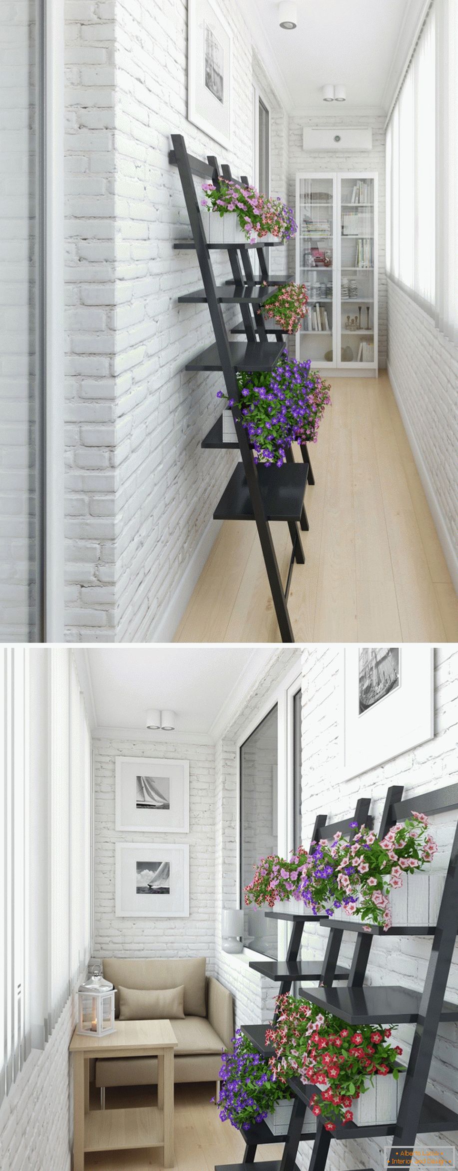 Design intérieur moderne d'un petit appartement