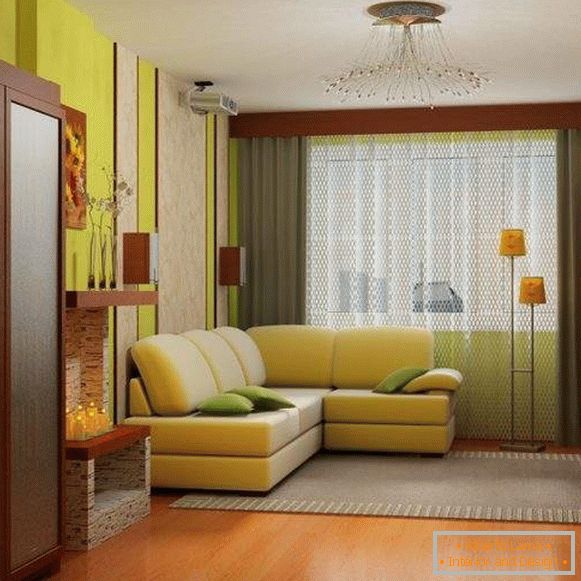 Le design élégant du hall de Khrouchtchev avec des meubles compacts