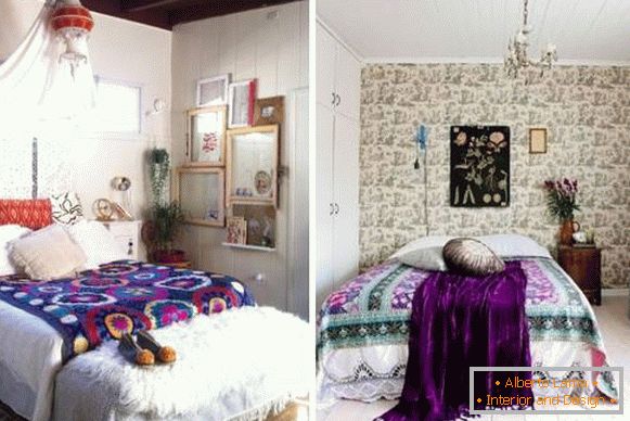 Chambre à coucher dans le style Boho - photos des meilleures idées
