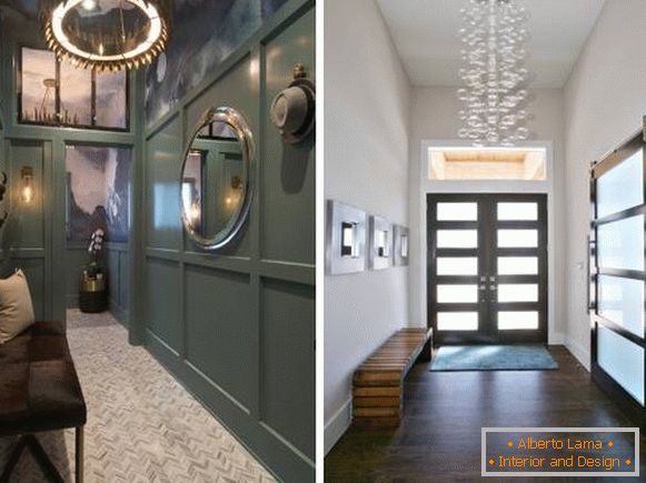 Conception du couloir en 2018 dans le style du minimalisme de luxe