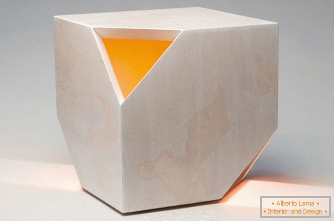 Table rétro-éclairée Nugget Hollow de HUXHUX Design