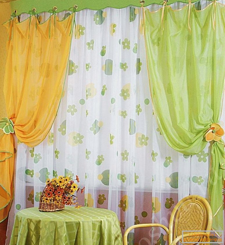 set-ready-rideau-pour-cuisine-jaune-et-vert-couleur-avec-tulle-avec-ornement floral-zhg-in