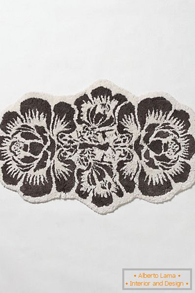 Tapis de bain avec imprimé floral