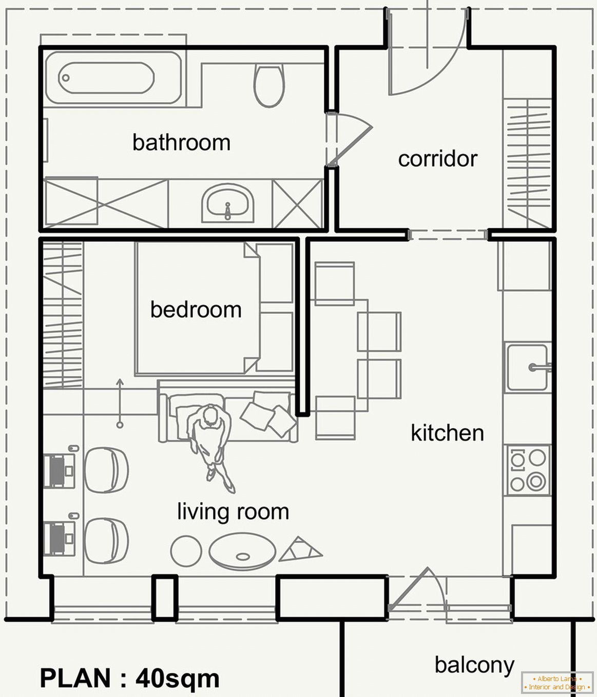 L'aménagement d'un petit appartement moderne