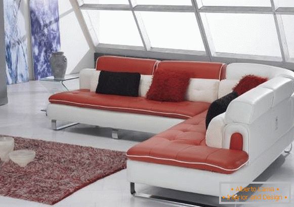 Canapé d'angle modulable dans un style moderne