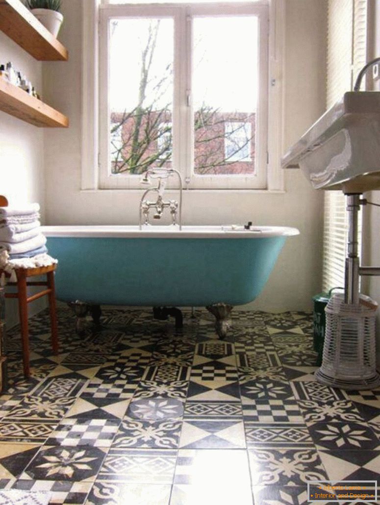 peinture-unique-salle de bains-carrelages-idées-pour-petite-salle de bains-décoration