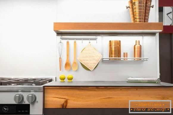 Стetльные современные аксессуары для рейлetнгов на кухню - фото