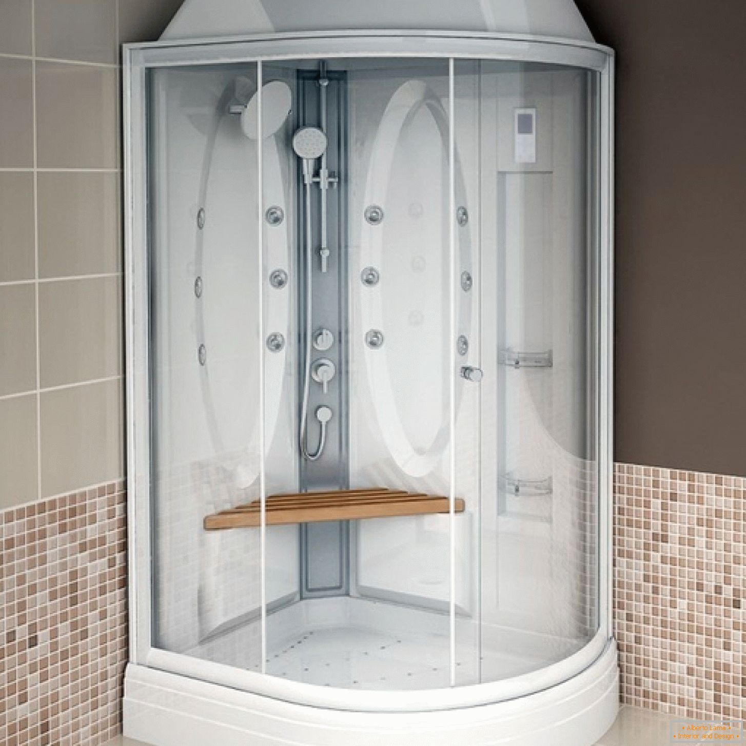 Cabine de douche avec siège