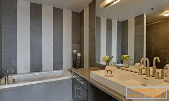 Design moderne de la salle de bain en style loft - photo à l'intérieur
