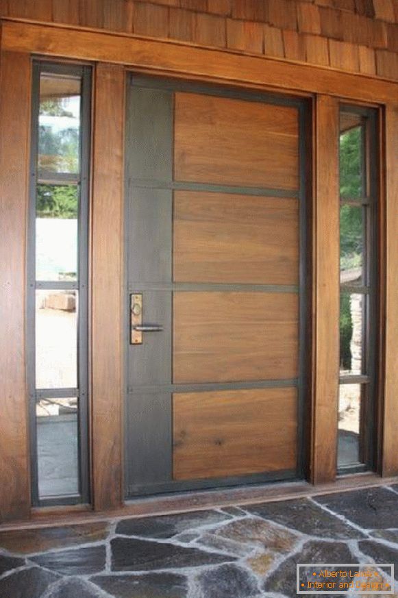 portes d'entrée en bois pour une maison privée, photo 10